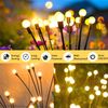 4PCS 8Pack Solar Firefly 64LED Lights Garden Solar Lights for Outside Waterproof