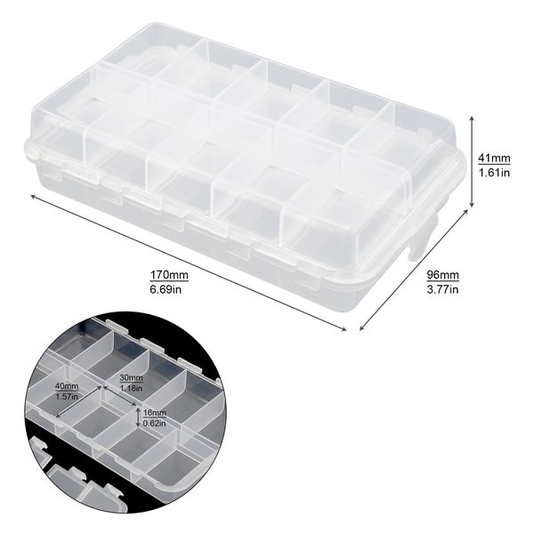 OriGlam Premium 20 Compartments Tackle Boxes, Tackle Utility Boxes, Plastic Box Storage Organizer Box Adjustable, Fishing Tackle Storage Box Organizer