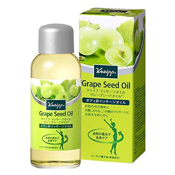 Kneipp Massage Oil, Grapeseed Oil, 3.4 fl oz (100 ml), 3.4 fl oz (100 ml) (x1)