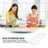 Refrigerator Egg Tray, 8 Eggs Plastic Egg Holder Boxes Easter Egg Display Rack Durable Egg Storage Case for Kitchen Refrigerator Countertop ( 8 Grids )
