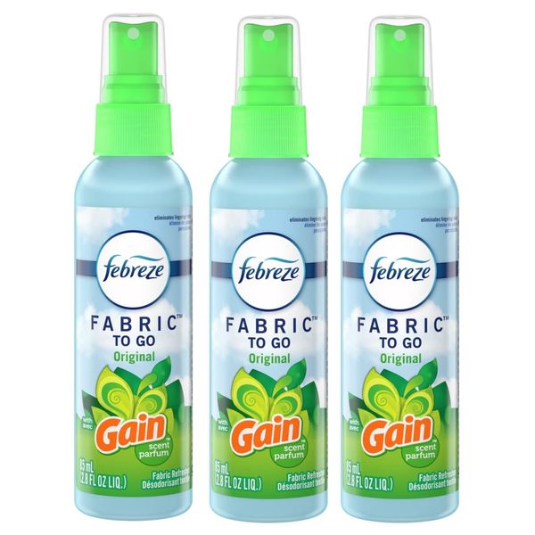 Febreze to Go Fabric Refresher with Gain Original Scent, 2.8-Ounce, (3)