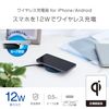 Elecom W-QA26NV Wireless Charger, Qi Certified, 12W, EPP Standard, Foreign Object Detection Function, Temperature Rising Protection, Navy