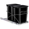 Double Storage Pull Out Waste Bin Container Garbage Trash Can Sliding Kitchen 