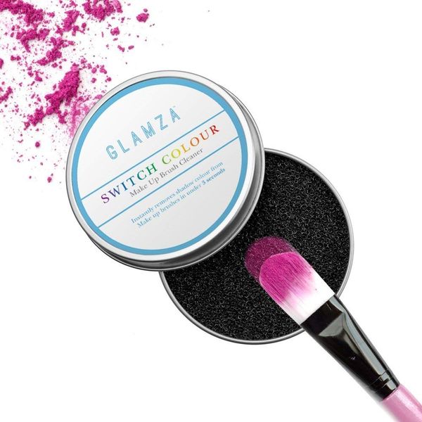 Glamza Make Up Brush Cleaning Sponge SWITCH COLOR - Fast Color And Eyeshadow Change, Quick Brush Cleaning, Brush Cleanser Sponge