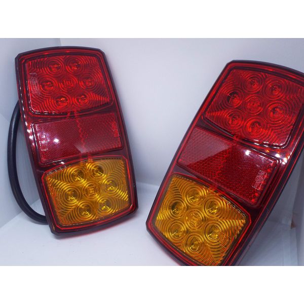 x2 LED Trailer Combination Light, 12v, Universal, E approved, Oblong, Maypole