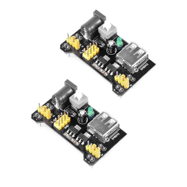 KKHMF 2pcs MB102 Breadboard Power Supply Breadboard Power Module 3.3V 5V Compatible with Arduino "Domestic Delivery"