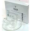 GAGGIA Cappuccino Cup & Saucer, 2-Pack, Clear