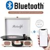 Turntable Vinyl Record Player 3-Speed Suitcase Portable Belt-Driven Record Pl...