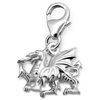 Katy Craig Dragon Welsh Charm - 925 Sterling Silver (Clip on)