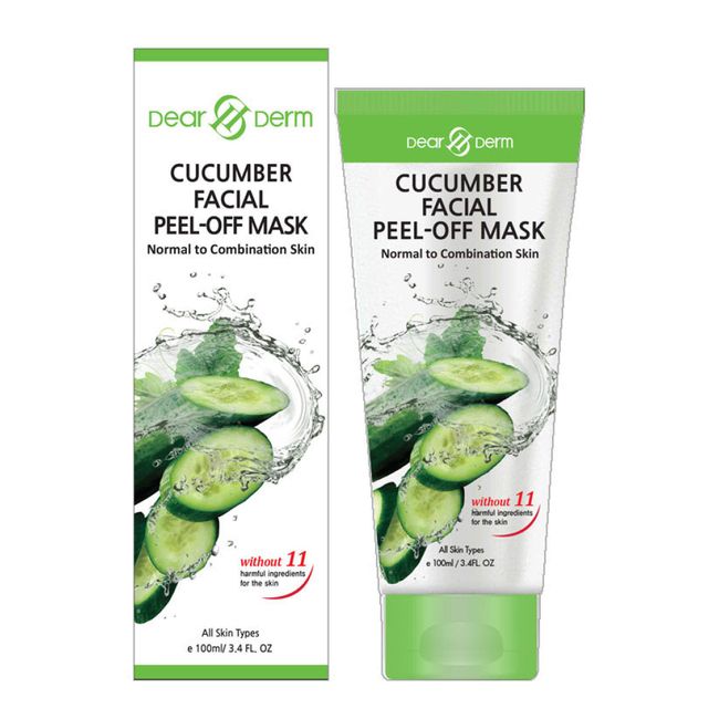 Peel Off Face Mask - Dearderm Cucumber Facial Peel-off Mask 3.4fl.oz/100ml