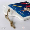 Chopping Board Elves Merry Christmas Blue