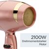 BaByliss Rose Gold Hair Dryer - 2100W Professional Ionic Hair Dryer, Lightweight Travel Dryer, Quick Drying Thanks to Ceramic Technology, 3 Temperature and 2 Speed Settings, Silver, 5336E