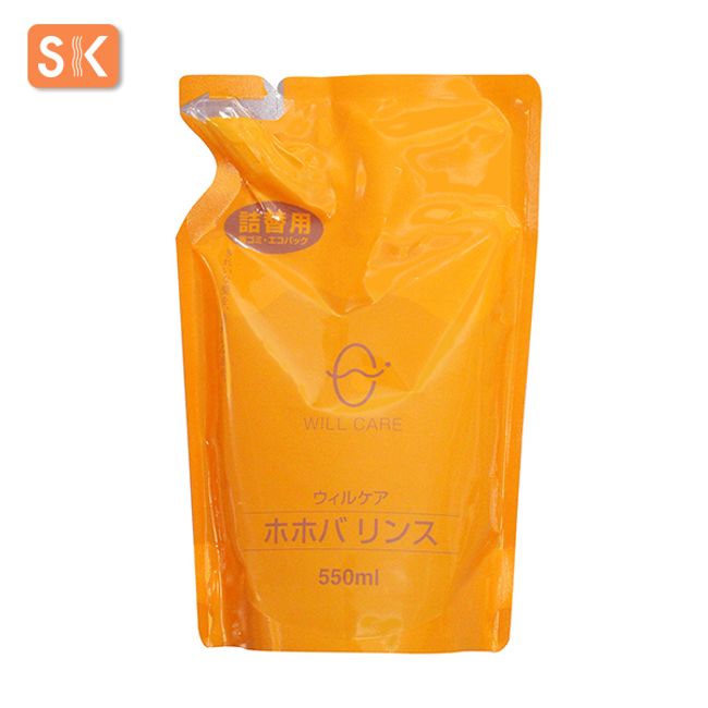 SK Soap Will Care Jojoba Rinse (Refill) 550ml [ESK Soap SK Soap, No Synthetic Surfactants, No Additives, Herbal Scent Will Care Citric Acid Jojoba Oil]