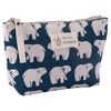fogman Makeup Pouch, Cute, Lightweight, Stylish, Compact, Natural, Animal, Gusset: 2.6 inches (6.5 cm), Polar bear (Shirokuma)