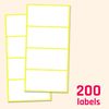 200 Pack, 80 x 40 mm - Large Sticky Labels Stickers, Matte White
