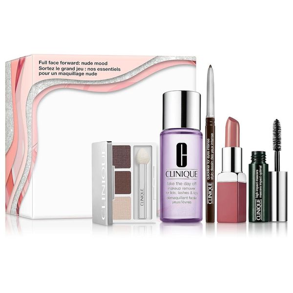 NEW Clinique Full Face Forward Nude Mood Makeup Set, 5 Piece