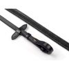 John Whitaker Lynton rubber reins-RER073, Black, Pony