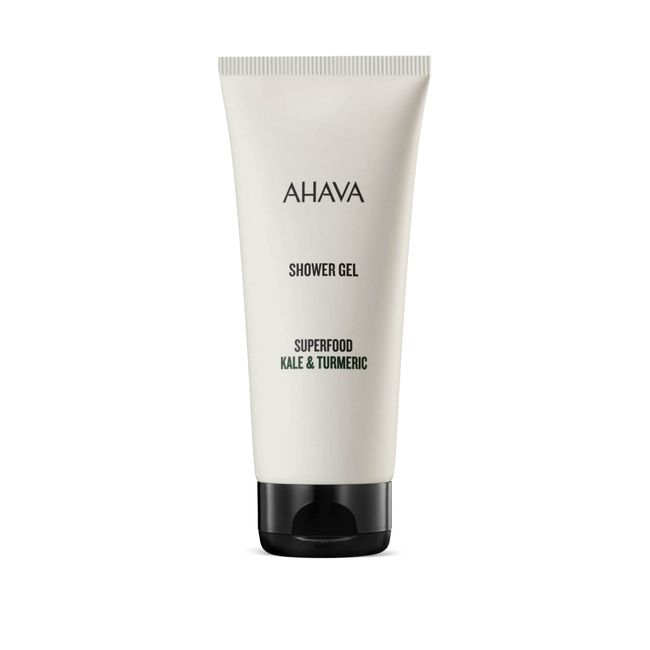 AHAVA Kale Turmeric with Dead Sea Minerals Anti Aging Shower Gel, Vegan, 6.8 fl. oz.