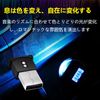 USB Light, Mini LED, Car Light, RGB, 7 Colors, Switching Function, Automatic Lighting, Dimmable Function, Light Sensor, USB Powered, Ambient Light, Illumination, Small, Lightweight, Pack of 1