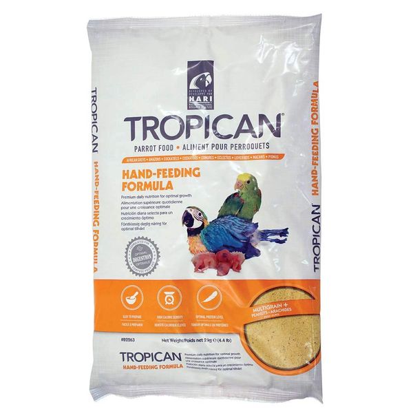 Hari Tropican Bird Food, Hagen Parrot Food Hand Feeding Formula, Easy to Mix, 14 oz Bag