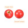 sourcing map 12Pcs Threaded Ball Knobs, M10 Female Thread Thermoset Ball Knob 1.37'' Dia Red Round Operation Ball Handles with Copper Insert for Machine Handle Tool Replacement