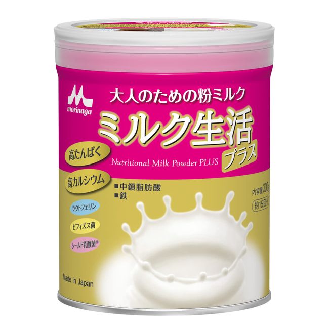 Powdered milk for adults Milk Seikatsu Plus 300g Dietary supplement Health support 6 major ingredients
