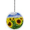 Carolina Hardware and Decor Sunflowers in Field Solid Ceramic Fan Pull