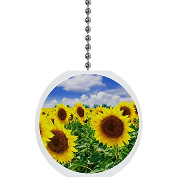 Carolina Hardware and Decor Sunflowers in Field Solid Ceramic Fan Pull