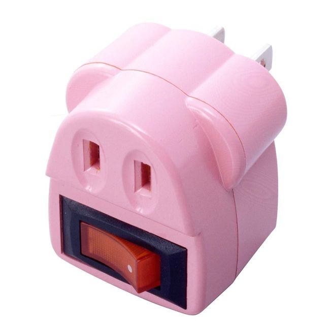 sumairukizzu Switch with Outlet Energy Saving Outlet Pink ASW – 001 