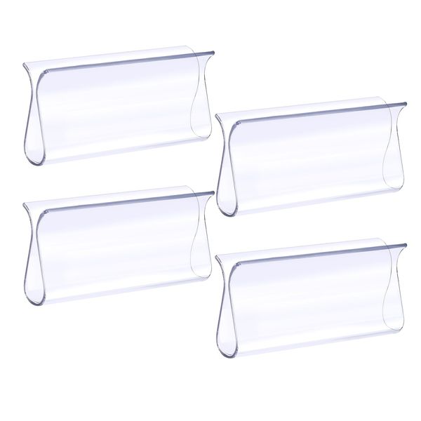 4 PCS Roller Shade Pulls Window Shade Pulls Blinds for Windows Shade Grips Blinds Shades R Type Lifting Clamp Pull Clear Plastic Hem Grip for Roller Shades Blinds Rolling Curtain Accessories