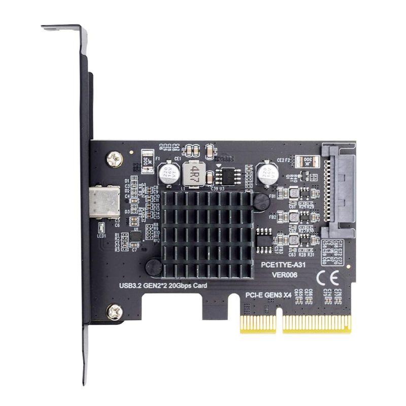CY Card USB 3.2 Gen2 Type-C 20Gbps USB-C to PCI-E 4X Express Adapter ...