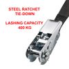 Master Lock 3223EURDAT Certified Ratchet Strap, Black, 2,5m x 25mm Strap