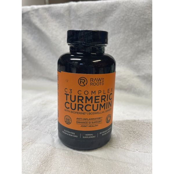 Raw and Root C3 Complex Turmeric Curcumin 20 Capsules exp-3/2024