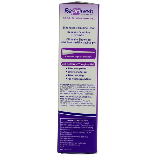 RepHresh Vaginal pH Balancing Gel 4 ea by Rephresh