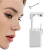 Self NOSE Piercing Gun Kits inside Piercing Rings Disposable Safety 1/100 With Moment Tool With Ring Stud Pierce Kit SS201 (1 Pack)