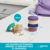 Sistema TO GO Mini Bites Snack Pots | 130 ml | Stackable Snack Boxes with Lids | BPA-Free | 9 Count