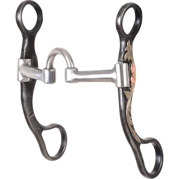 Classic Equine Floral Scroll Tool Box Straight Shank Bit with Short Correction, 6-inch