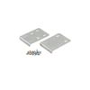 Kitchen Cupboard Door Hinge Repair KIT Includes Plates and Fixing Screws - Silver x2