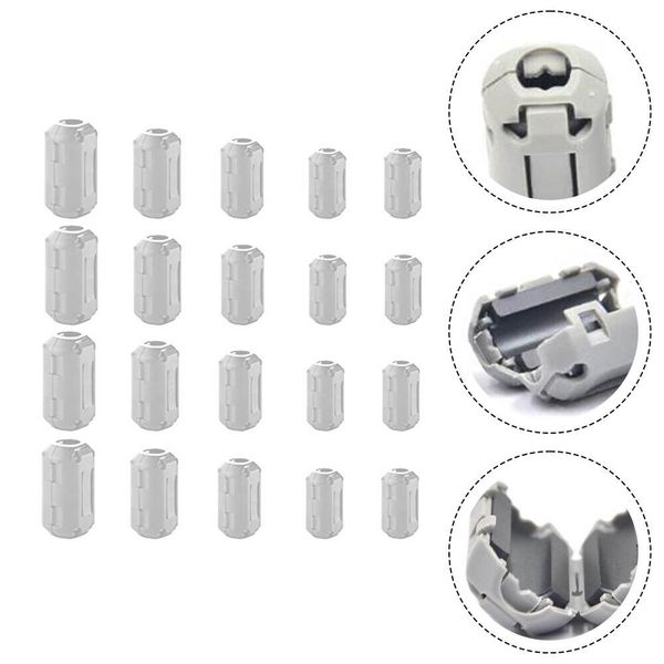 Cable Clip Set of 20 Ferrite Cores in Multiple Sizes for Easy Installation