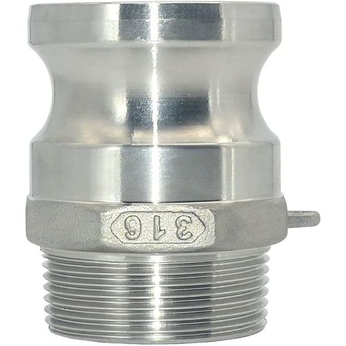 3" Male Camlock x 3" Male NPT Adapter - Stainless Steel 316 Type F - Industrial Grade, Durable, Corrosion Resistant, Quick Connect Fitting