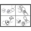 XP Design Portable Wide Mouth Pill Case Necklace Pendant Keychain Aluminum Stainless Steel Waterproof (Set of 4 Colors)