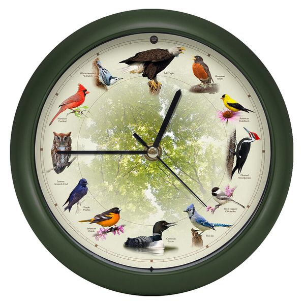 Limited Edition 20th Anniversary Singing Bird Wall/Desk Sound Clock, 8 Inch