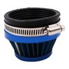 Tiardey 60mm Universal Motorcycle Air Filter Clamp Air Intake Filter Kit - Blue