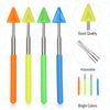 4pcs Teacher Pointer Stick Arrow, Telescopic Hand Pointer Stick Funny Arrow Triangular Retractable Pointing Extendable Handheld Guiding Teaching Stick for School Kids Office Presentation Classroom