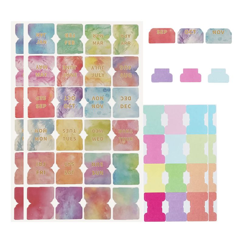 Monthly Tabs Planner Stickers Double Sided Index Tabs Writable Note ...