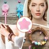 Sourcing Map 10Pcs Multicolor Velvet Beads, 23mm Round Flocking Craft Beads for DIY Projects