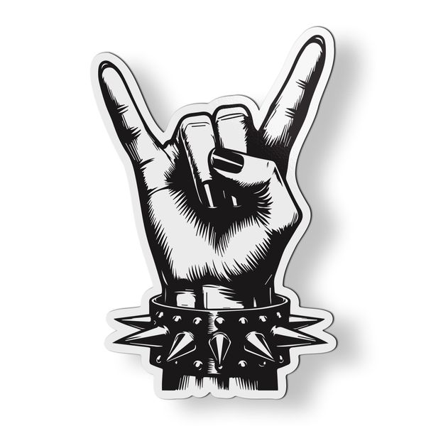 Rock and Roll Hand Magnet - Car Fridge Locker - 5"