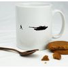 Hippowarehouse Baseball Player Versus Tank Printed Mug Cup Ceramic 10oz