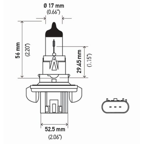 HELLA H13P50TB +50 Performance Bulb, 12V, 60/55W, 2 Pack