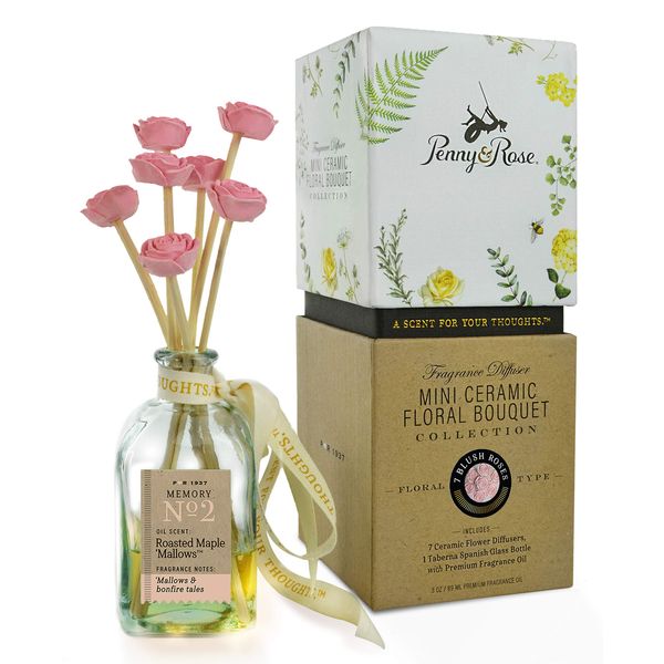 Penny & Rose Ceramic Rose Diffuser | Roasted Maple 'Mallows Oil Scent